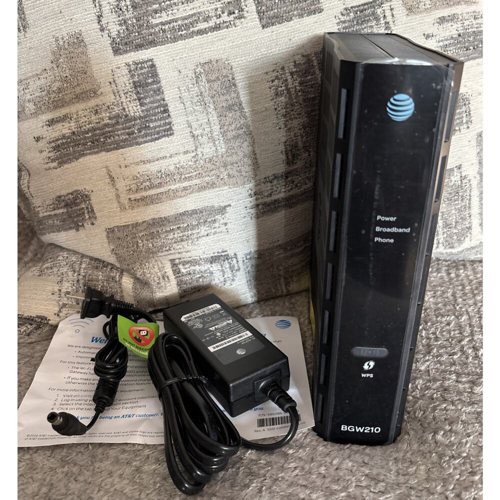 AT&T Arris BGW210-700 Gateway Wi-Fi Modem Router Broadband with AC and CAT5. NEW